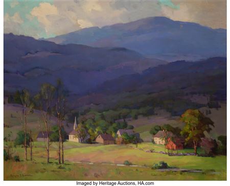 Sample artwork by Marian Parkhurst Sloane (1876 - 1954), known for landscape, rustic views - View similar artists and auction records