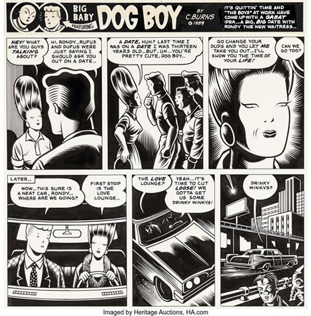 Charles Burns Big Baby Story Page Original Art (1989)