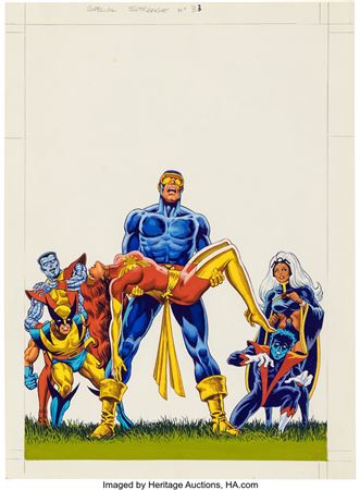 Jean Frisano Special Strange #33 Phoenix's Death Cover Original Art (Lug, 1983)