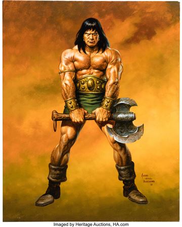 Joe Jusko - Conan The Barbarian Painting Original Art (2011)