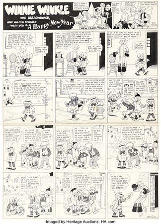 Martin Branner Winnie Winkle Sunday Comic Strip Original Art (Chicago Tribune, 1922)
