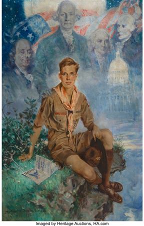 The Boy Scout Jamboree post card face
