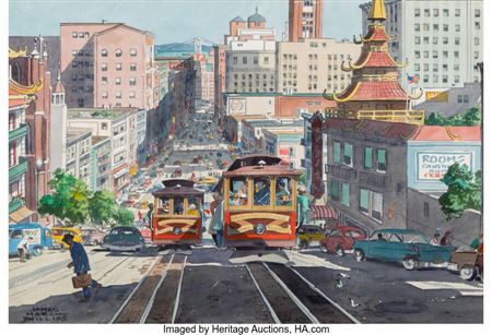 A View Down California Street from Chinatown