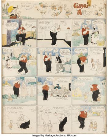 Frank King Gasoline Alley Sunday Comic Strip Original Art (Chicago Tribune, 1922)