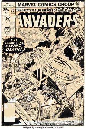 Alan Kupperberg and Joe Sinnott The Invaders #30 Cover Original Art (Marvel, 1978)