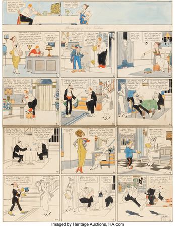 George McManus Bringing Up Father Sunday Comic Strip Original Art dated 5-9-20 (King Features, 1920)