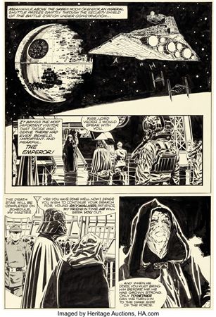 Al Williamson, Carlos Garzon, Tom Palmer, and Ron Frenz Marvel Super Special #27 Star Wars: Return of the Jedi Story Page 27 Original Art (Marvel, 1983)