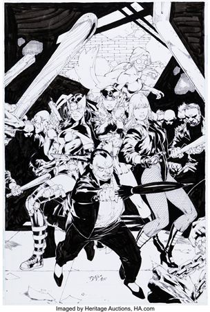 Sample artwork by Ed Benes (Born 1972), known for comic illustration - View similar artists and auction records