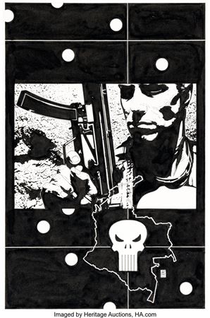 Tim Bradstreet The Punisher #14 Cover Original Art (Marvel, 2002) by Tim Bradstreet - Auction record, sale price, and art valuation. Compare with similar artists and explore comparable artworks.