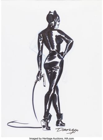 Darwyn Cooke The Batman Vault: A Museum-in-a-Book Featuring Rare Collectibles Catwoman Illustration Original Art (Running Press, 2009)