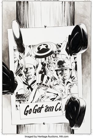 Steve Epting Captain America #15 Cover Original Art (Marvel, 2006)