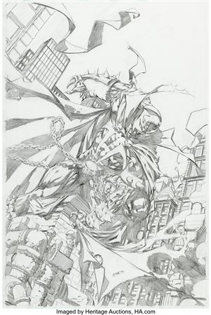 David Finch Spawn #200 Variant Cover Original Art (Image, 2011)