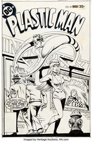 Ramona Fradon and Bob Smith Plastic Man #20 Cover Original Art (DC, 1977) by Ramona Dom Fradon - Auction record, sale price, and art valuation. Compare with similar artists and explore comparable artworks.