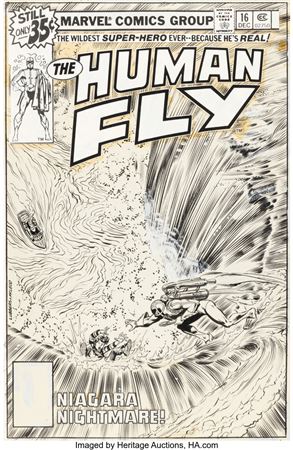 Bob Lubbers and Bob McLeod The Human Fly #16 Cover Original Art (Marvel, 1978)