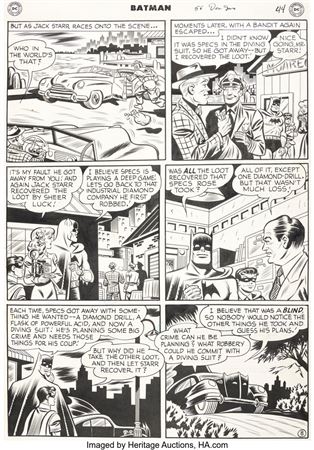 Jim Mooney Batman #56 Story Page 8 Original Art (DC, 1949)