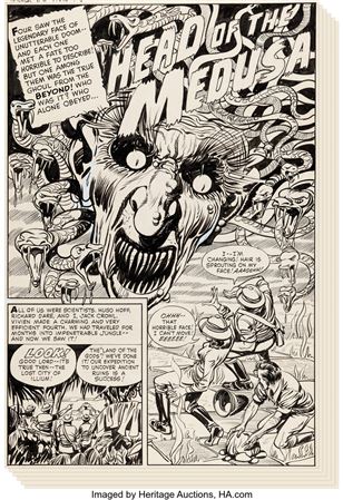 Rudy Palais Tomb of Terror #5 Complete 6-Page Story "Head of the Medusa" Original Art (Harvey, 1952) by Rudy Palais - Auction record, sale price, and art valuation. Compare with similar artists and explore comparable artworks.