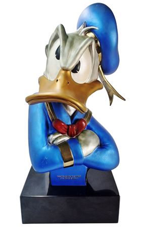 1997 Carl Barks Donald Duck “Tantrum On The Way” Bronze Disney Bust