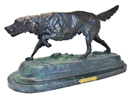 Setter On Point Dog Sculpture