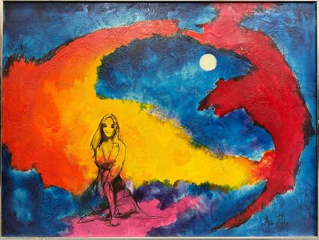 Young Woman in Moonlight