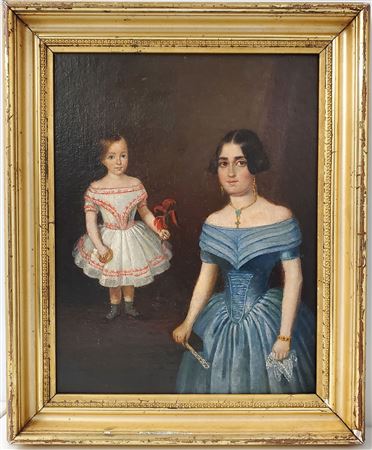 Woman and Child Double Portrait