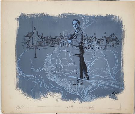 The Devil to Pay Colliers Short Stories Published 1956 Illustration Painting