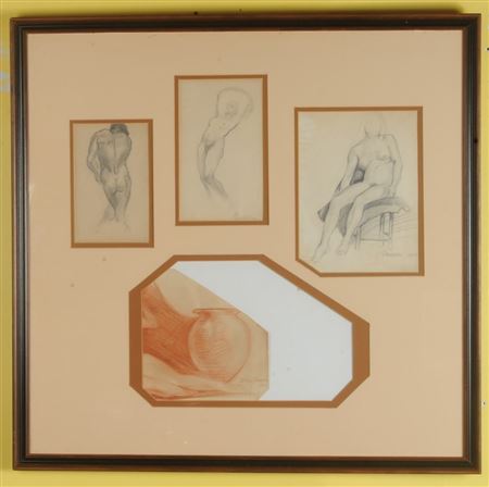 Nudes (Four, Mounted together)