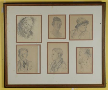 Portraits (6, Mounted together)