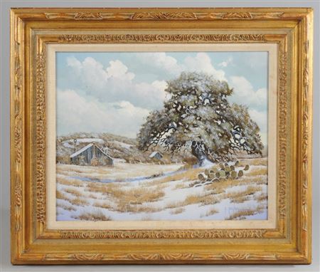 Snowy Texas landscape
