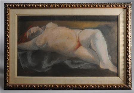 Nude with red hair