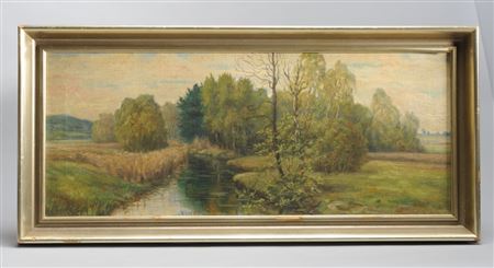 Panoramic landscape with river