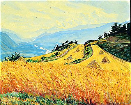 View of a mountain valley