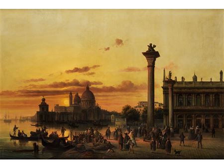 VIEW OF THE PIAEZZTTA SAN MARCO TOWARDS THE PUNTA DELLA DOGANA by Josef Carl Berthold Puttner - Auction record, sale price, and art valuation. Compare with similar artists and explore comparable artworks.