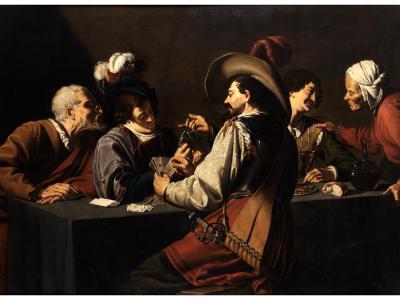 Card Players at a Table with Lapwing by Theodor Rombouts - Auction record, sale price, and art valuation. Compare with similar artists and explore comparable artworks.