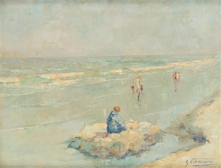 Le château de sable à marée montante