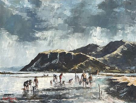 Pipi Gatherers Near Motueka