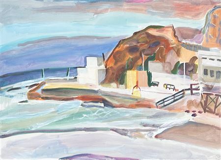 Salt Water Pool at St Clair Beach, Dunedin by Joanna Paul - Auction record, sale price, and art valuation. Compare with similar artists and explore comparable artworks.