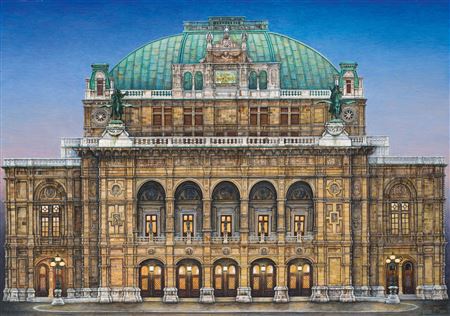 Sample artwork by Karl Goldammer-Strnad (Born 1950), known for architectural images, building exteriors and landscape paintings - View similar artists and auction records
