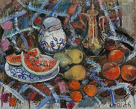 Still life with watermelon