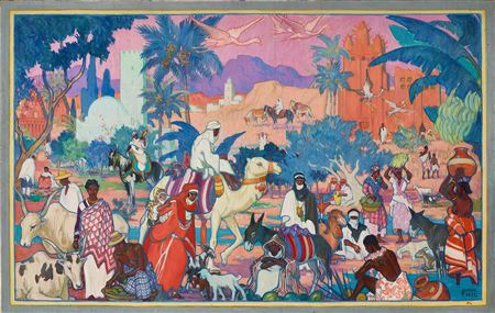 Sample artwork by Jeanne Thil (1887 - 1968), known for orientalist painting, exotic imagery - View similar artists and auction records