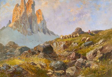 "The three tips of Lavaredo" by Vittorio Cajani - Auction record, sale price, and art valuation. Compare with similar artists and explore comparable artworks.