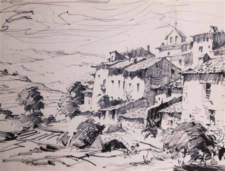 Landscape with houses