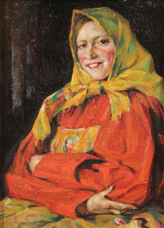 Peasant Girl with Scarf