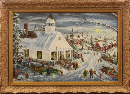 Country Church in the Winter Time