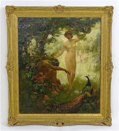 Paradise Lost, Adam and Eve in the Garden of Eden by John Shapland - Auction record, sale price, and art valuation. Compare with similar artists and explore comparable artworks.