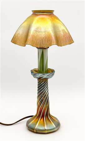 Gold Favrile Glass Twilight Lamp