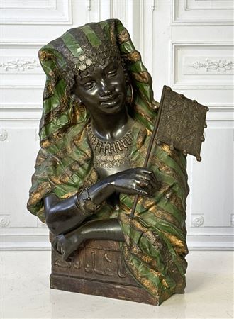 Orientalist Bust Of A Bedouin Woman
