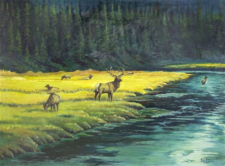 UNTITLED (ELK NEAR RIVER)