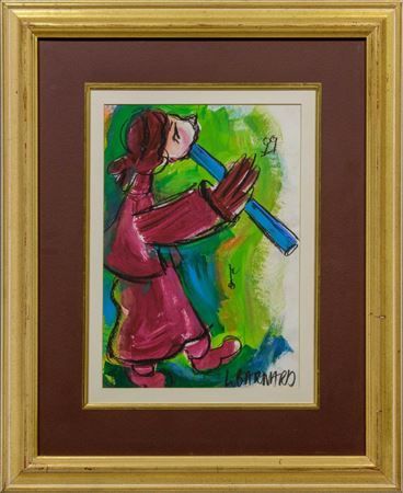 Figure Playing a Penny Whistle