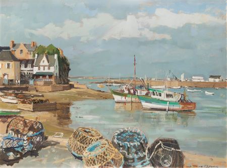 Breton port at low tide