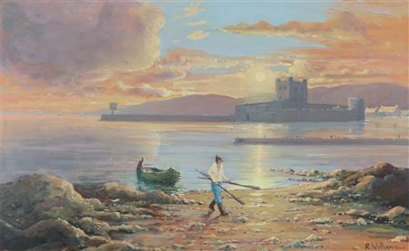 'A CARRICKFERGUS SUNSET' by Richard Williamson - Auction record, sale price, and art valuation. Compare with similar artists and explore comparable artworks.